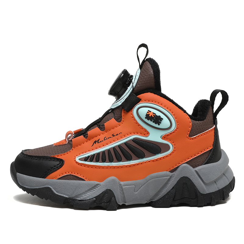 Детские баскетбольные кроссовки с нескользящей амортизацией, износостойкие, водонепроницаемые, термостойкие Mulinsen, оранжевый 
Детские баскетбольные кроссовки с нескользящей амортизацией, износостойкие, водонепроницаемые, термостойкие Mulinsen, оранжевый
