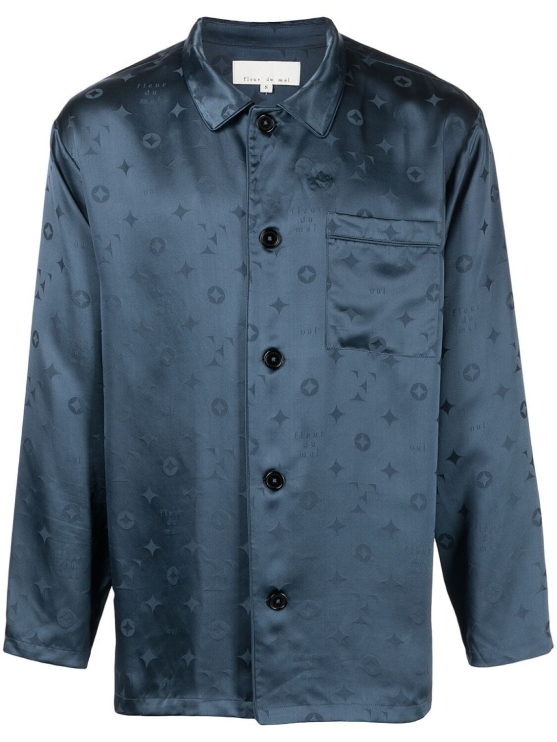 Fleur Du Mal шелковый пижамный топ, синий
Fleur Du Mal шелковый пижамный топ, синий