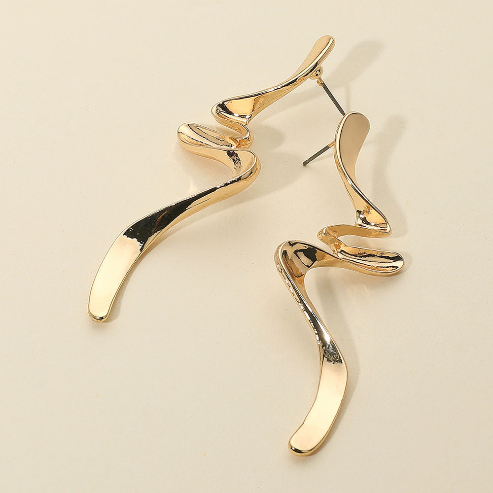 Серьги-капли «Абстрактная волна» Fashnzfab, золотой
Серьги-капли «Абстрактная волна» Fashnzfab, золотой