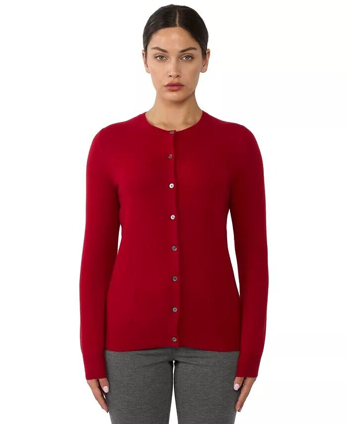 Женский кардиган из 100% кашемира с длинными рукавами и круглым вырезом на пуговицах спереди JENNIE LIU, красный
Женский кардиган из 100% кашемира с длинными рукавами и круглым вырезом на пуговицах спереди JENNIE LIU, красный