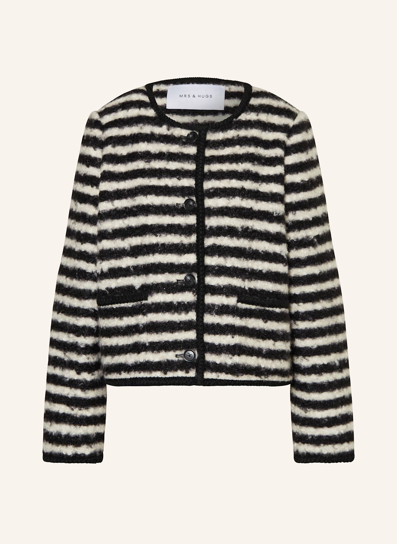 Короткий пиджак из букле Mrs & Hugs, черный
Короткий пиджак из букле Mrs & Hugs, черный
