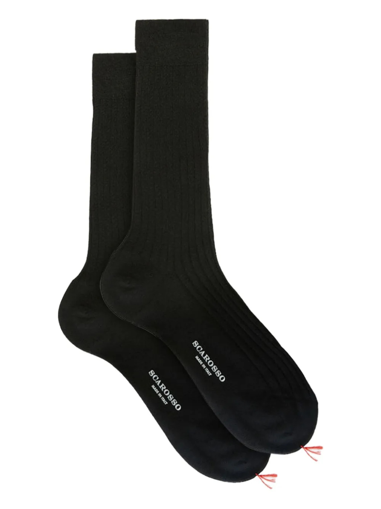 Носки выше колена в рубчик Scarosso, черный 
Носки выше колена в рубчик Scarosso, черный
