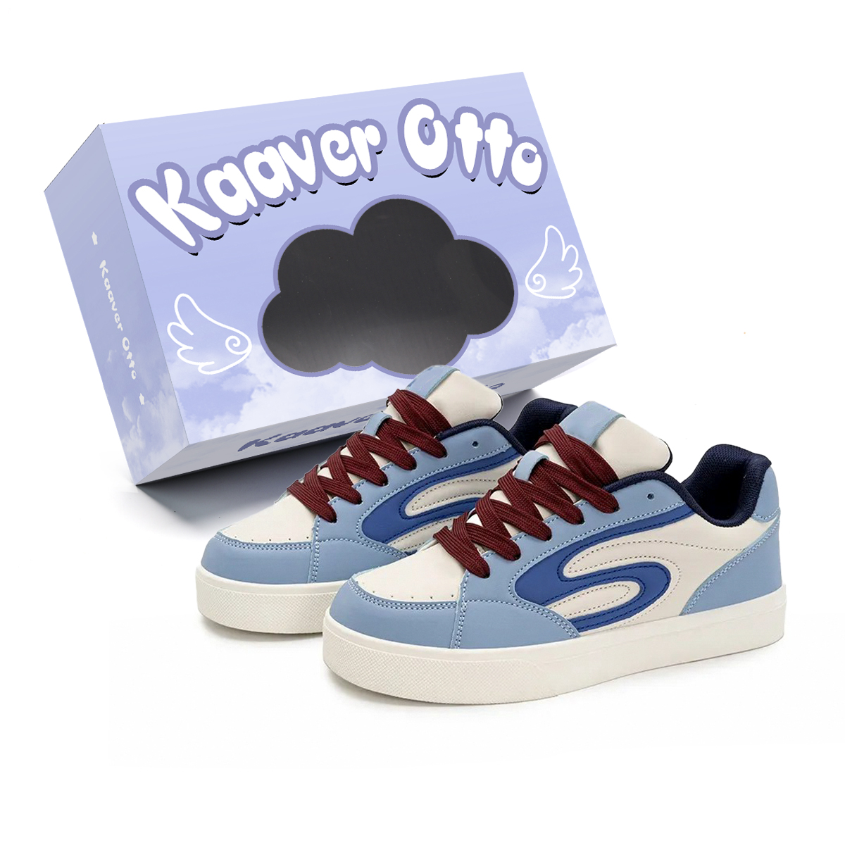 KAAVER OTTO Амортизирующие устойчивые к истиранию дышащие низкие скейтерские кроссовки унисекс Sky Blue, цвет Sky Blue 
KAAVER OTTO Амортизирующие устойчивые к истиранию дышащие низкие скейтерские кроссовки унисекс Sky Blue, цвет Sky Blue