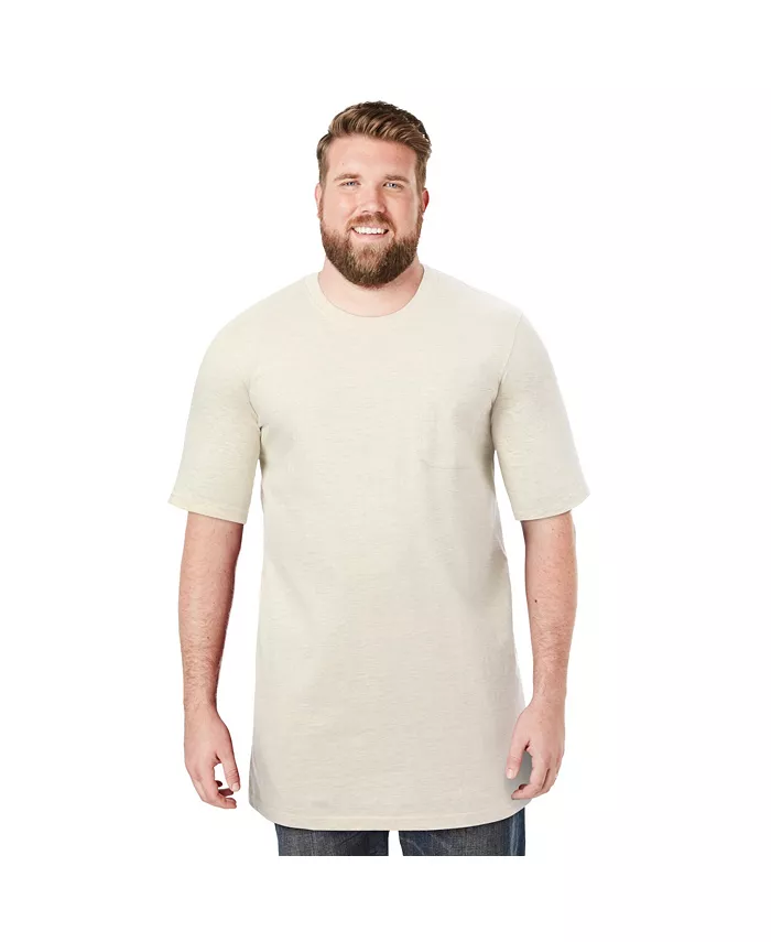 Футболка с карманом и длинным подолом Big & Tall by KingSize, плотная ткань Boulder Creek, серый 
Футболка с карманом и длинным подолом Big & Tall by KingSize, плотная ткань Boulder Creek, серый