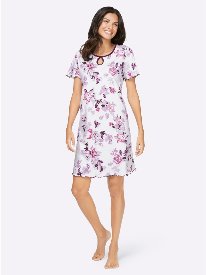 Белая ночная рубашка с принтом Sieh an!
Белая ночная рубашка с принтом Sieh an!