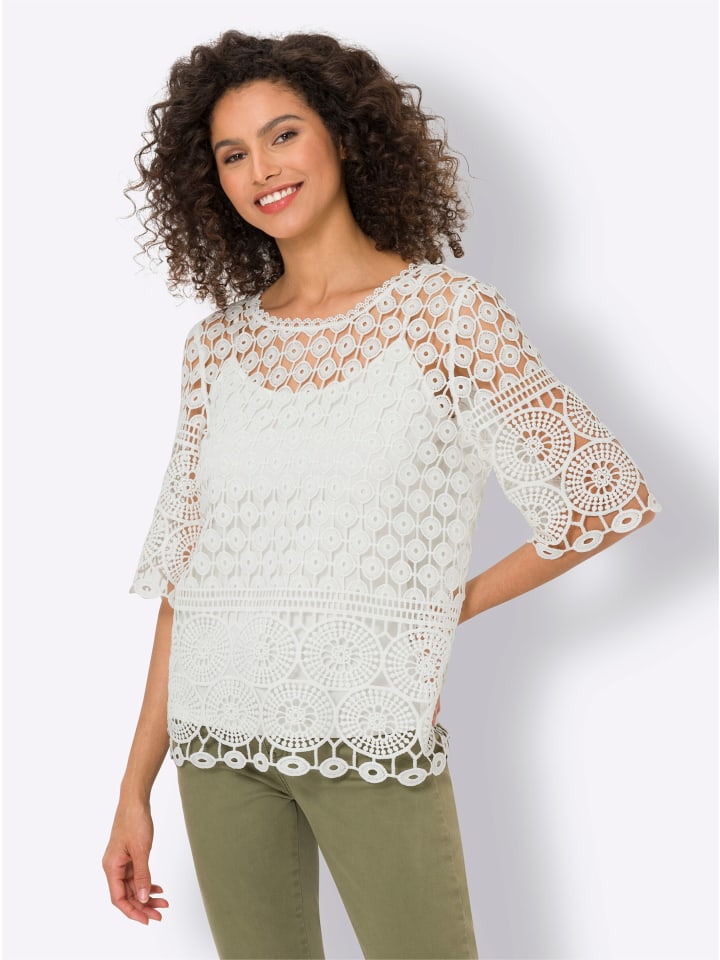 Рубашка с круглым вырезом цвета экрю Heine
Рубашка с круглым вырезом цвета экрю Heine