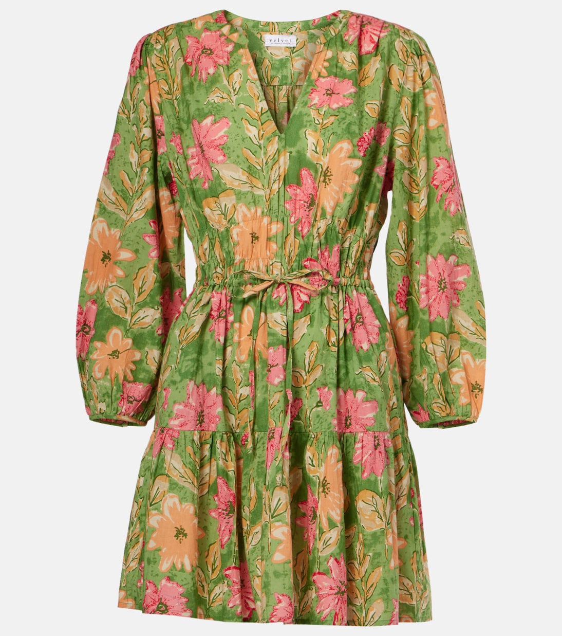 Мини-платье из хлопка с цветочным принтом Velvet, Flora
Мини-платье из хлопка с цветочным принтом Velvet, Flora