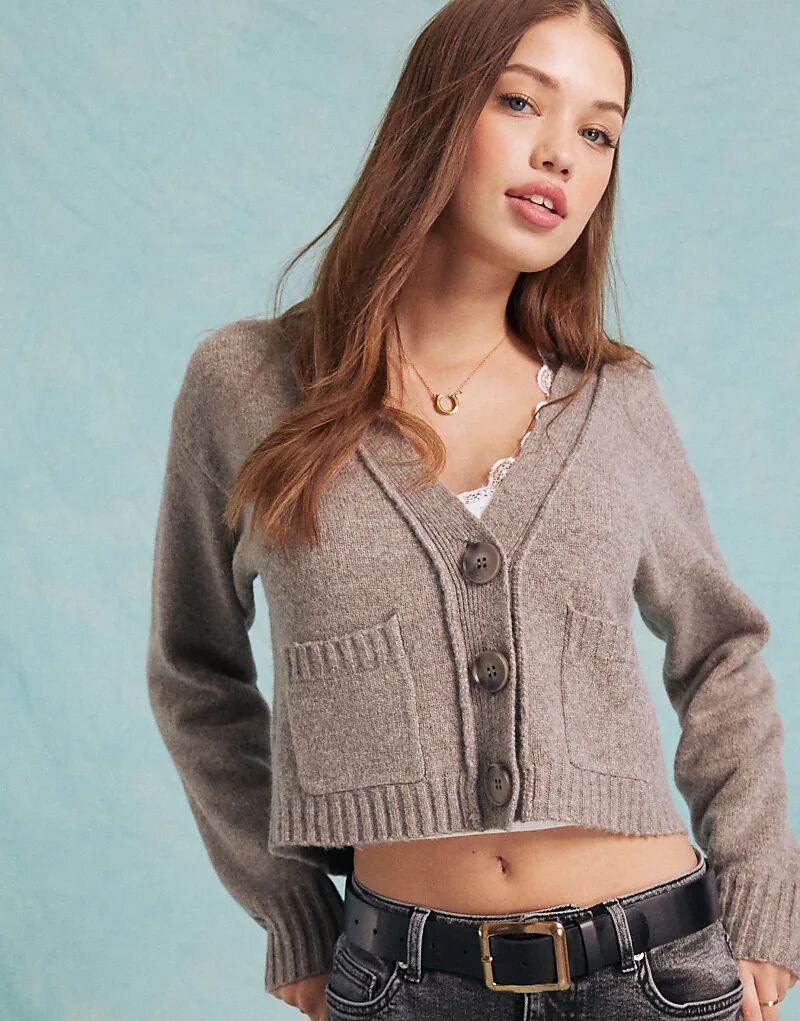 Кардиган свободного кроя с отделкой швом в грибном стиле Miss Selfridge
Кардиган свободного кроя с отделкой швом в грибном стиле Miss Selfridge