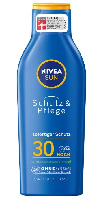 Nivea Sun, Солнцезащитное молочко SPF30, 250 мл
Nivea Sun, Солнцезащитное молочко SPF30, 250 мл