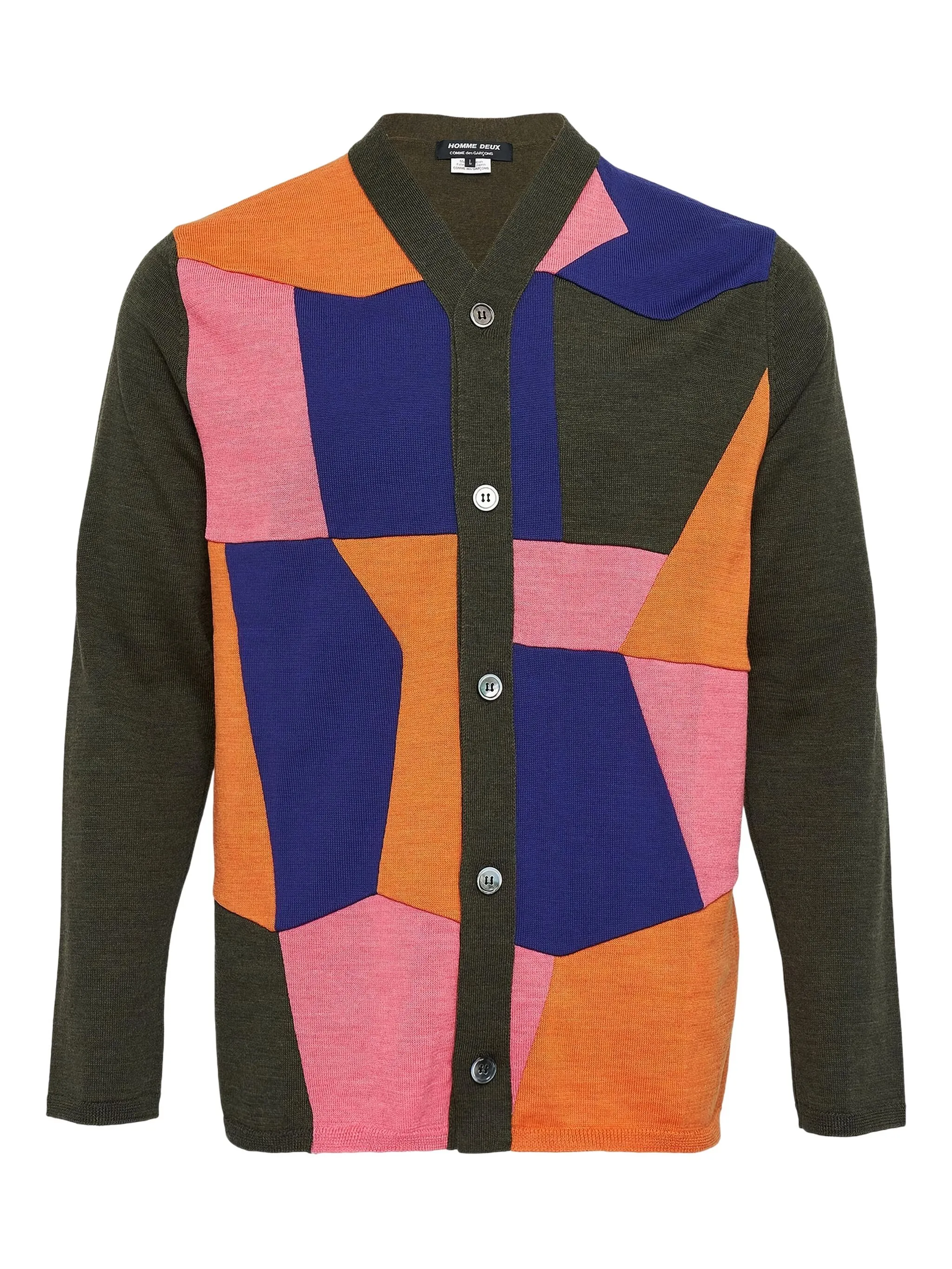 Кардиган в технике пэчворк Comme Des Garçons Homme Deux, зеленый
Кардиган в технике пэчворк Comme Des Garçons Homme Deux, зеленый