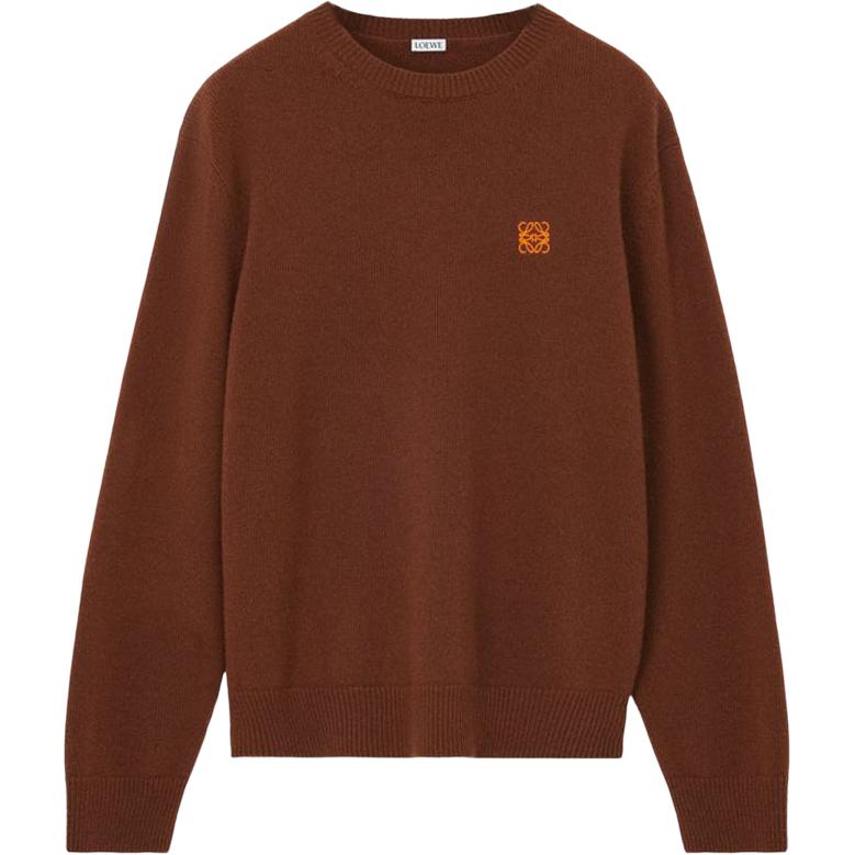 Свитер с вышитым логотипом LOEWE, коричневый
Свитер с вышитым логотипом LOEWE, коричневый
