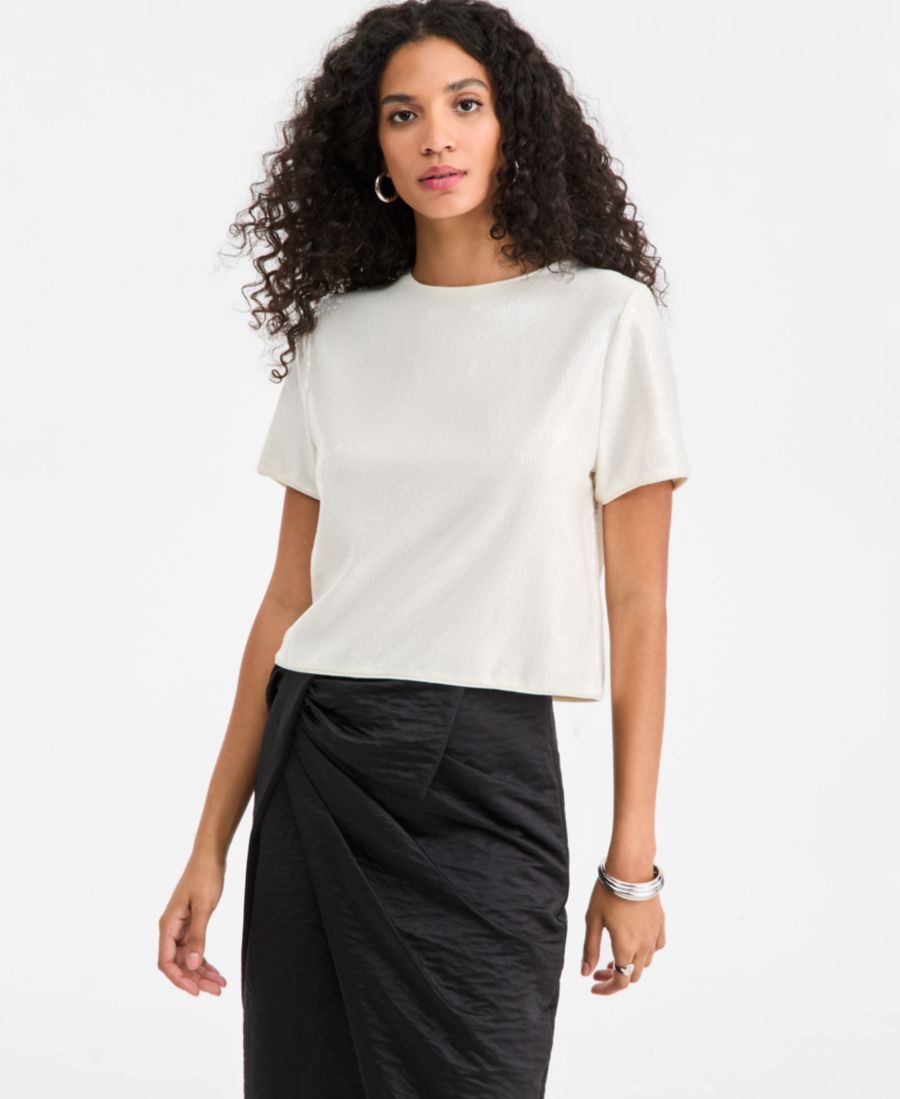 Женская трикотажная футболка с коротким рукавом и пайетками, эксклюзивно от Macy's On 34th, Winter Ivory, Бежевый, Женская трикотажная футболка с коротким рукавом и пайетками, эксклюзивно от Macy's On 34th, Winter Ivory
Женская трикотажная футболка с коротким рукавом и пайетками, эксклюзивно от Macy's On 34th, Winter Ivory, Бежевый, Женская трикотажная футболка с коротким рукавом и пайетками, эксклюзивно от Macy's On 34th, Winter Ivory