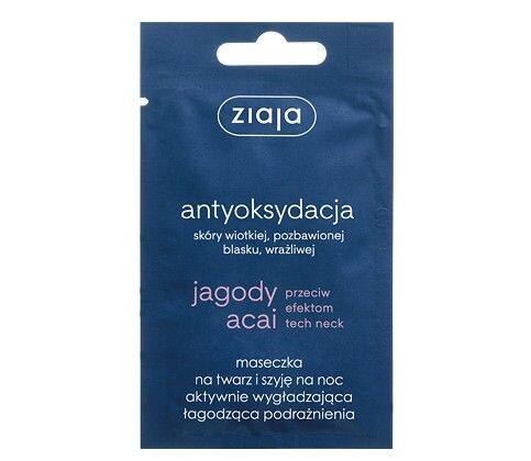 Ziaja Antyoksydacja Jagody Acai медицинская маска, 7 ml
Ziaja Antyoksydacja Jagody Acai медицинская маска, 7 ml