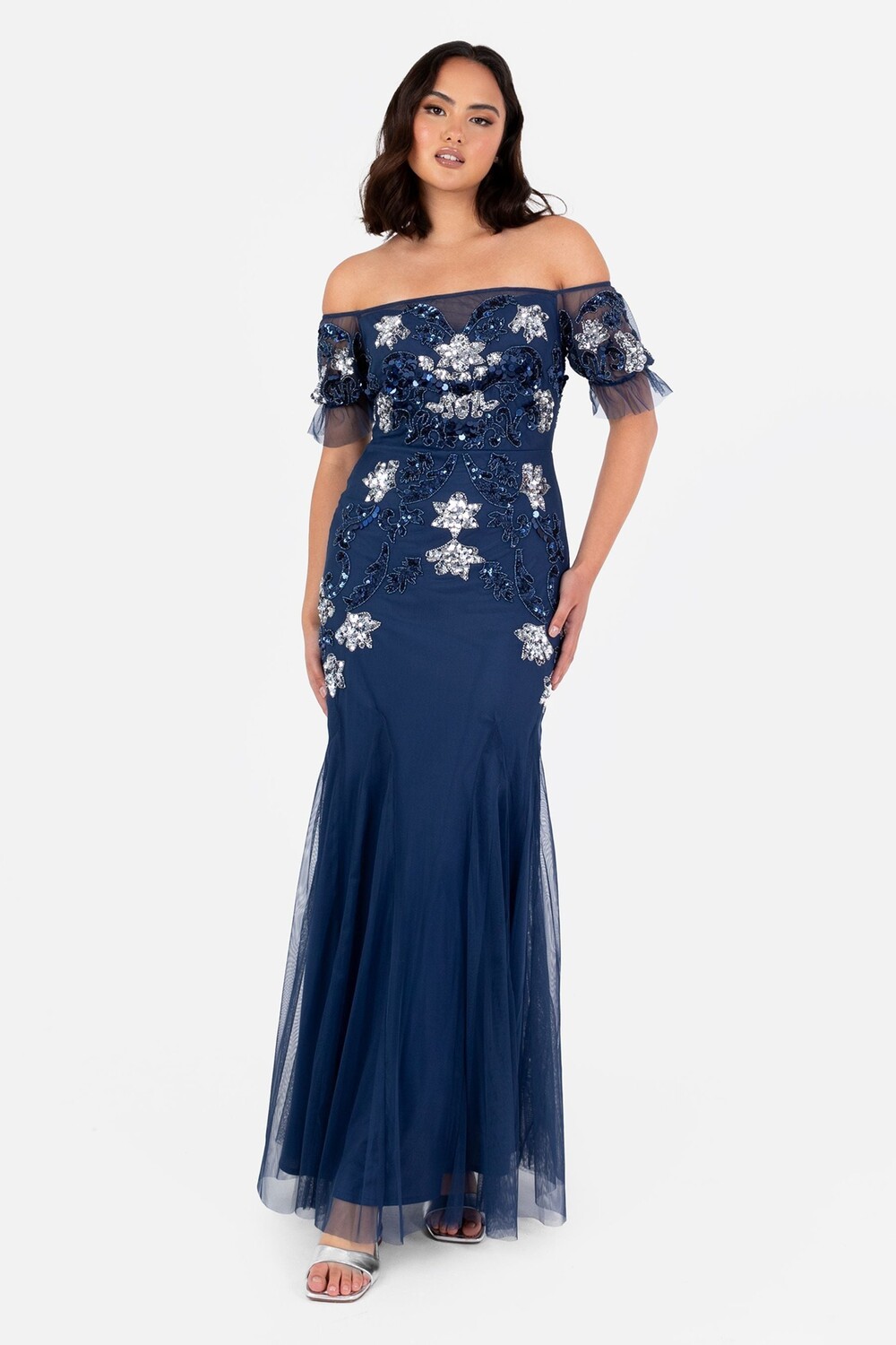 Платье макси с пышными рукавами и цветочным декором в стиле бардо Maya, синий
Платье макси с пышными рукавами и цветочным декором в стиле бардо Maya, синий