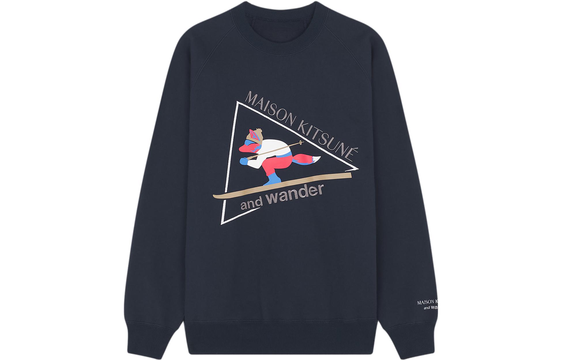 X And Wander Cotton Sweatshirt Maison Kitsune, синий
X And Wander Cotton Sweatshirt Maison Kitsune, синий