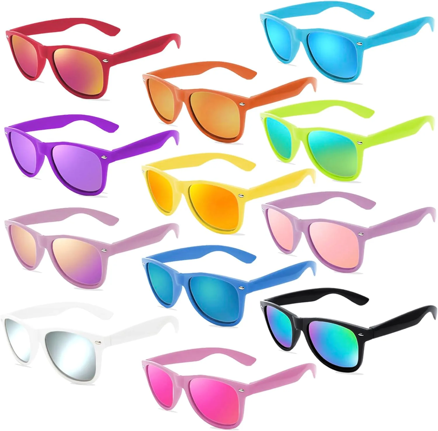 Мужские и женские ретро-солнцезащитные очки в стиле 80-х, неоновые, 12 штук, цветные оправы с зеркальными линзами, защита от УФ-излучения UV400 LIULIUBTY, Pink
Мужские и женские ретро-солнцезащитные очки в стиле 80-х, неоновые, 12 штук, цветные оправы с зеркальными линзами, защита от УФ-излучения UV400 LIULIUBTY, Pink