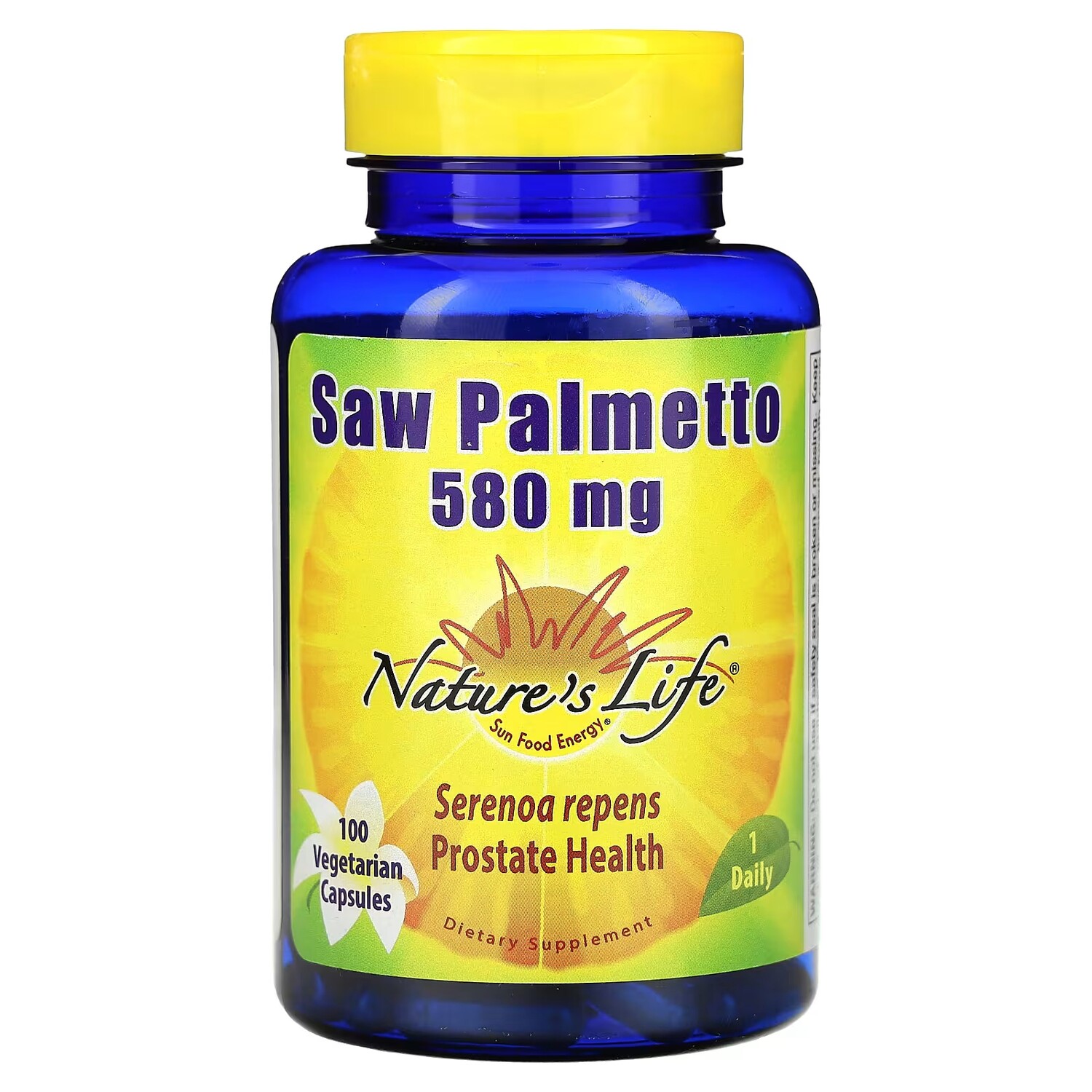 Nature's Life Saw Palmetto 580 мг 100 вегетарианских капсул
Nature's Life Saw Palmetto 580 мг 100 вегетарианских капсул