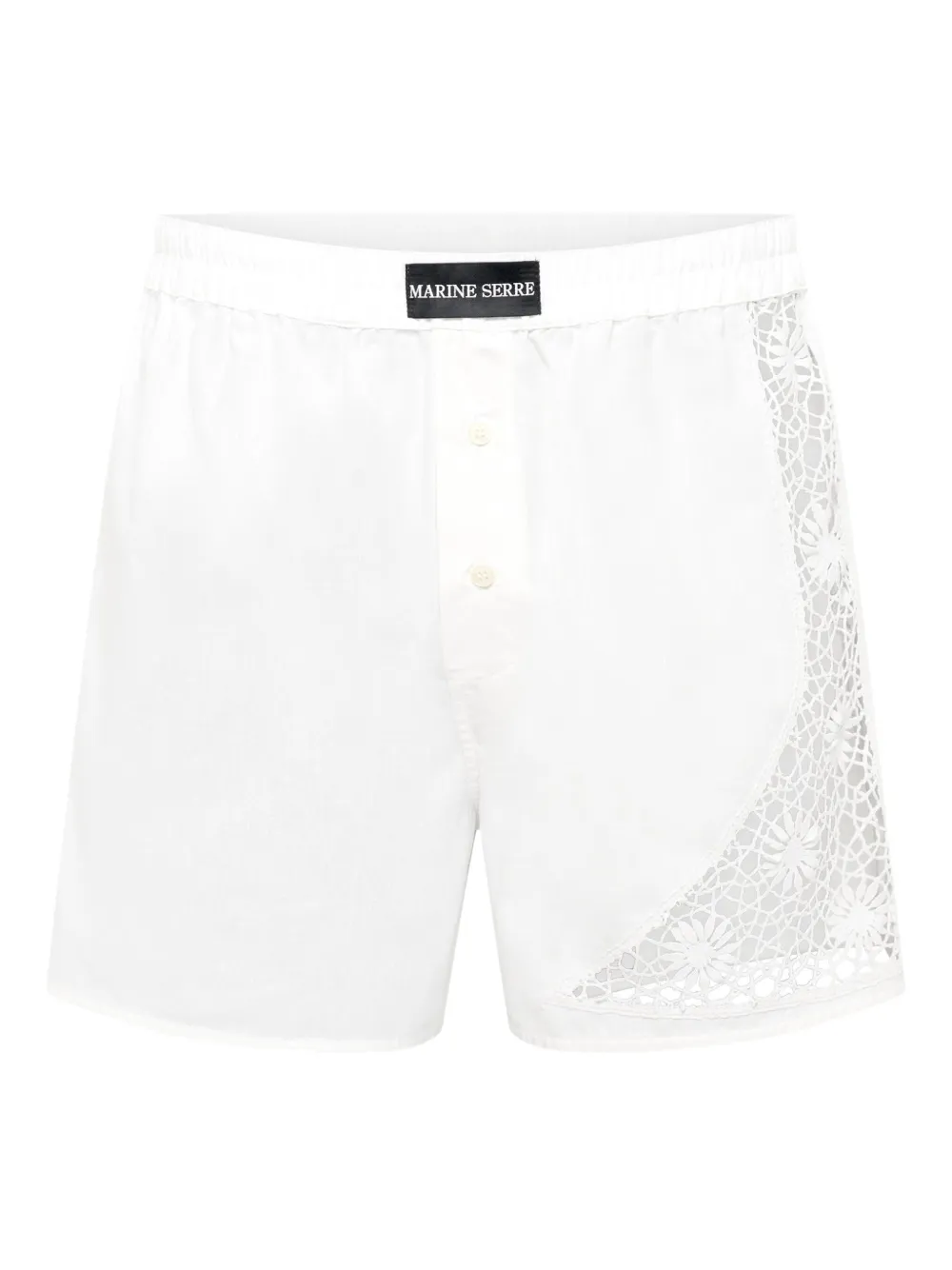 Регенерированные боксеры-шорты с кружевной отделкой от Household Marine Serre, белый
Регенерированные боксеры-шорты с кружевной отделкой от Household Marine Serre, белый