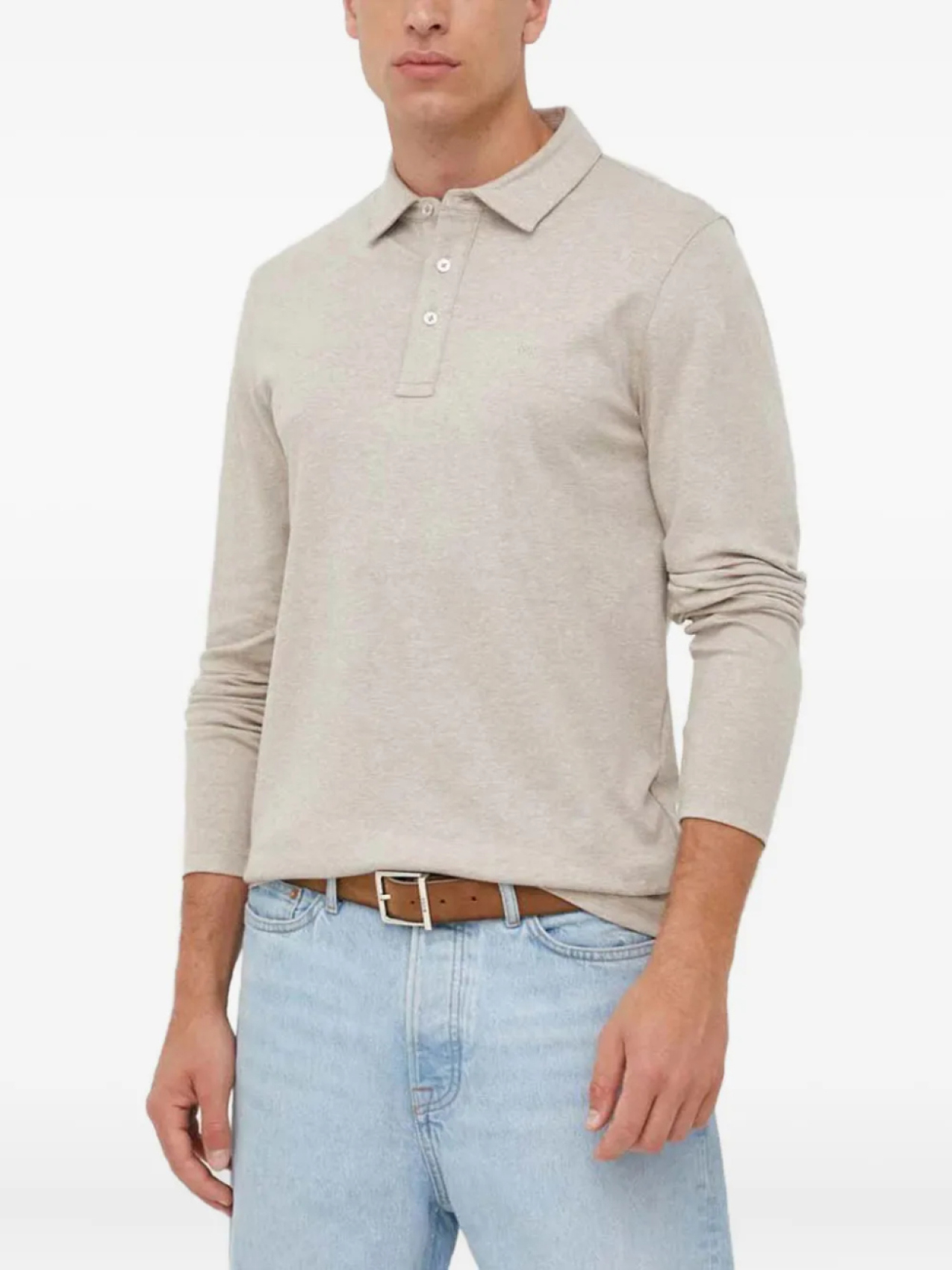 Рубашка-поло из хлопка с длинными рукавами Michael Kors, нейтральный
Рубашка-поло из хлопка с длинными рукавами Michael Kors, нейтральный