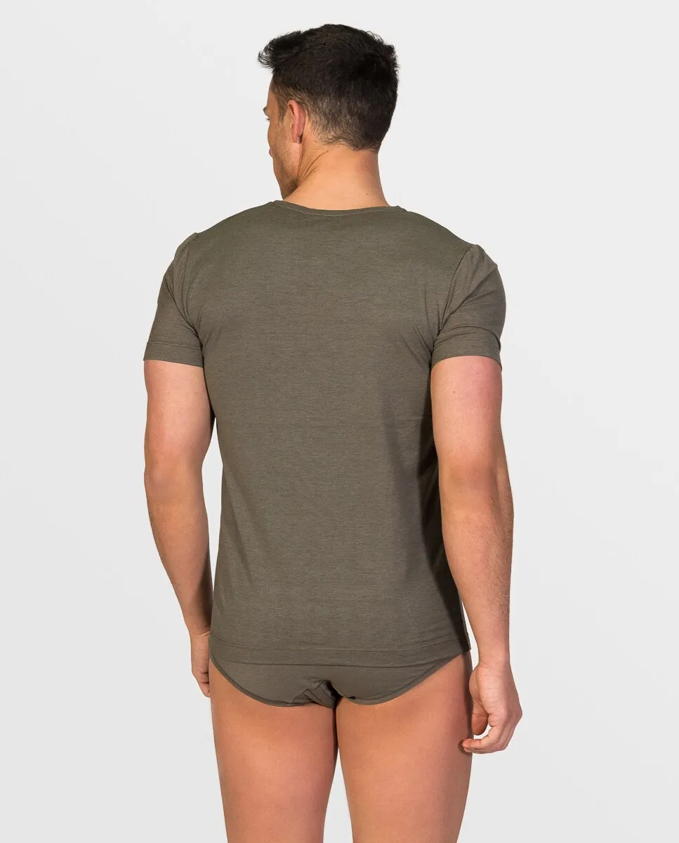 Мужская майка из соевой пряжи с короткими рукавами и круглым вырезом ZD, темно-зеленый
Мужская майка из соевой пряжи с короткими рукавами и круглым вырезом ZD, темно-зеленый