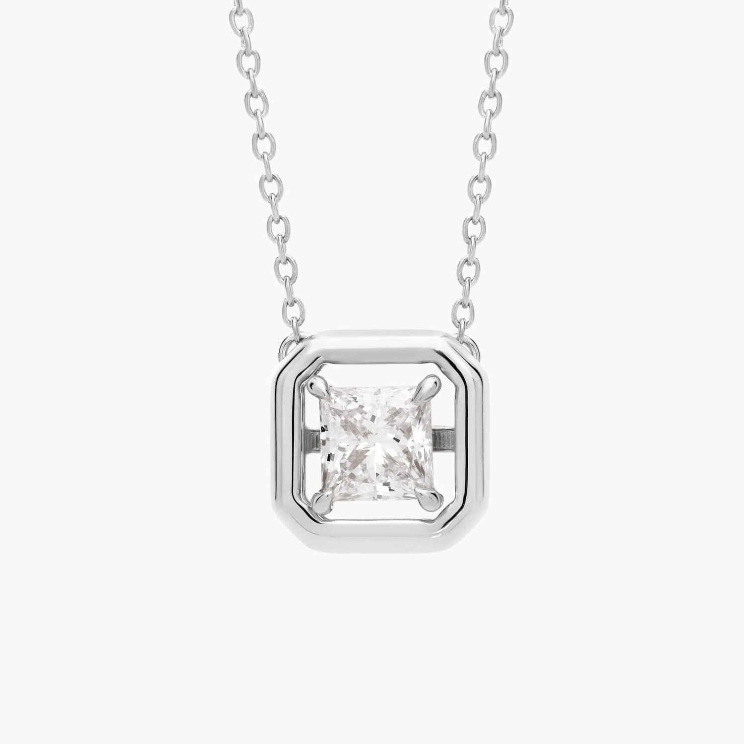 Подвеска-солитер с выращенным в лаборатории бриллиантом огранки «принцесса» из белого золота 14 карат (1/2 карата). Blue Nile
Подвеска-солитер с выращенным в лаборатории бриллиантом огранки «принцесса» из белого золота 14 карат (1/2 карата). Blue Nile