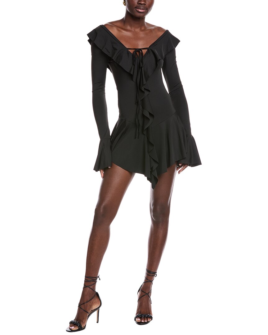 JL LUXE Мини-платье с рюшами, черный
JL LUXE Мини-платье с рюшами, черный