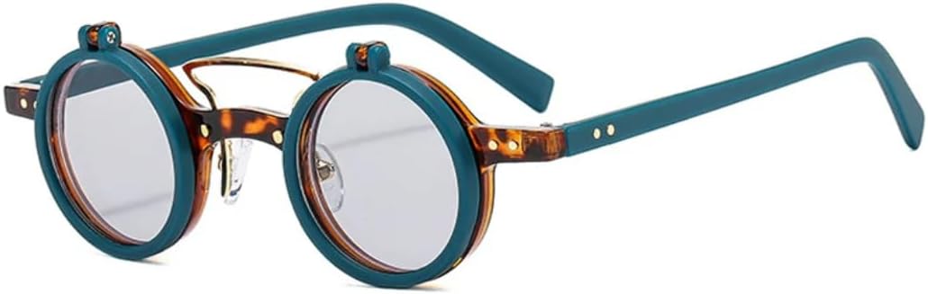 Популярные модные маленькие круглые панк-солнцезащитные очки с двойной перемычкой для женщин, ретро-очки с откидными линзами, защита от УФ-излучения UV400, мужские очки с заклепками UATXTAU, Green Light Grey
Популярные модные маленькие круглые панк-солнцезащитные очки с двойной перемычкой для женщин, ретро-очки с откидными линзами, защита от УФ-излучения UV400, мужские очки с заклепками UATXTAU, Green Light Grey