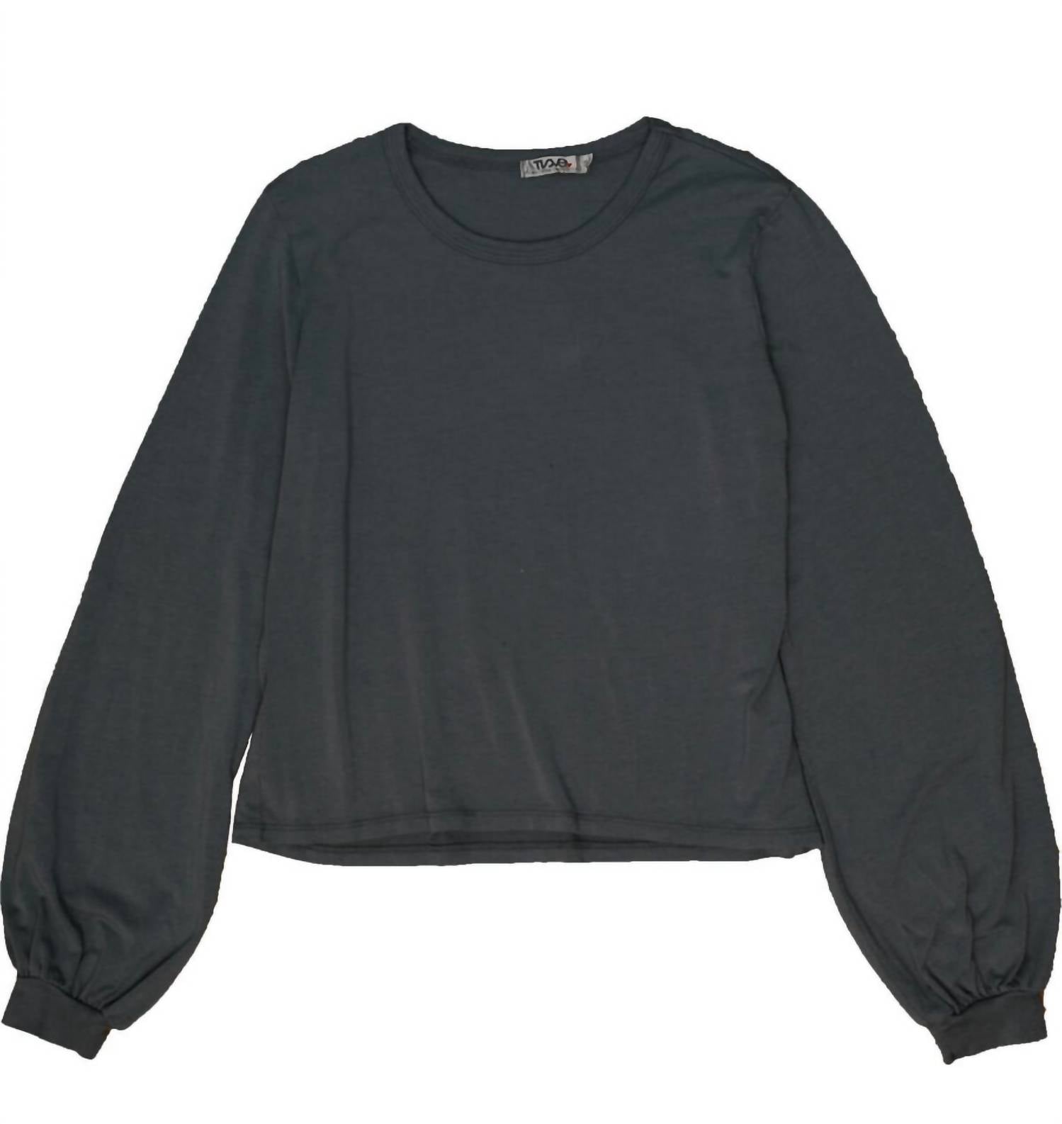 Женская футболка с длинным рукавом и рукавами-фонариками - короткая длина, цвет T-серый t2love
Женская футболка с длинным рукавом и рукавами-фонариками - короткая длина, цвет T-серый t2love