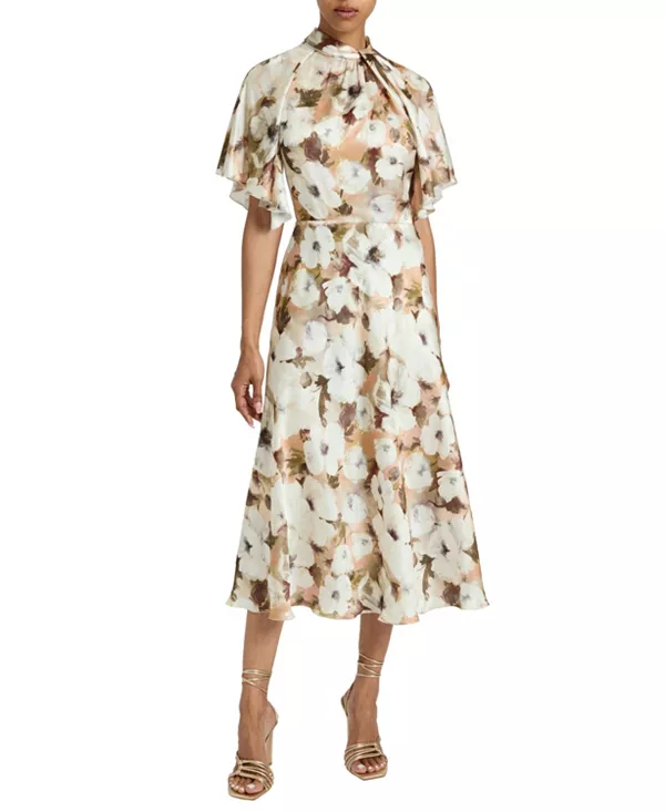 Платье-Миди Niki с высоким воротником и короткими рукавами-кейпами из цветочного жоржета. Santorelli, мультиколор
Платье-Миди Niki с высоким воротником и короткими рукавами-кейпами из цветочного жоржета. Santorelli, мультиколор