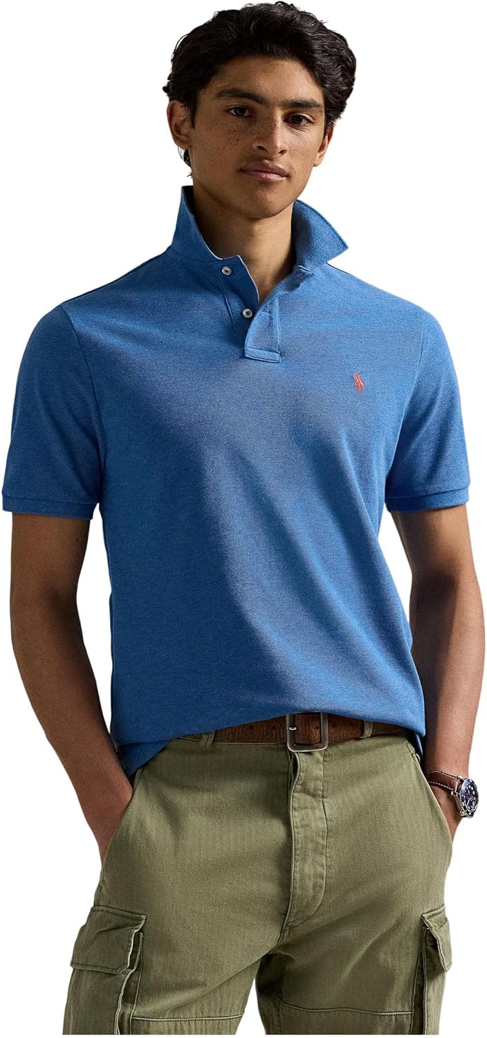 POLO RALPH LAUREN Мужская классическая футболка-поло из сетчатой ткани, Fresh Surf Heather
POLO RALPH LAUREN Мужская классическая футболка-поло из сетчатой ткани, Fresh Surf Heather