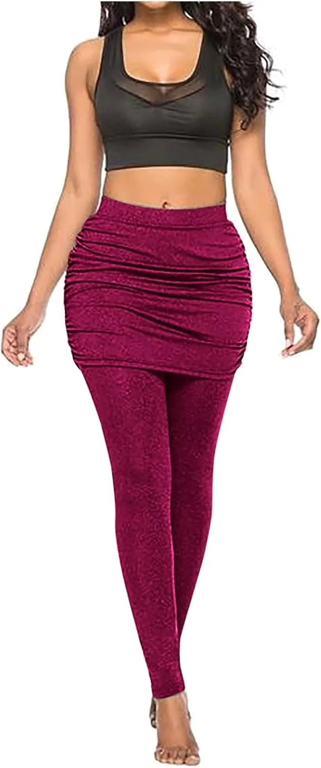 LAWOR Womens 2 in 1 Skirted Leggings Capri Skort High Waisted
LAWOR Womens 2 in 1 Skirted Leggings Capri Skort High Waisted