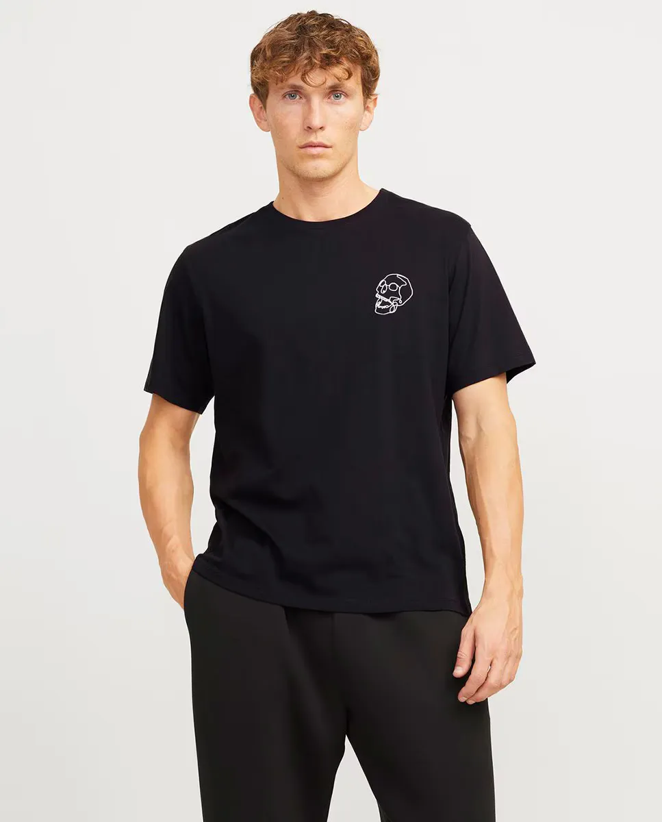 Футболка мужская с коротким рукавом и небольшим рисунком сбоку Jack & Jones, черный
Футболка мужская с коротким рукавом и небольшим рисунком сбоку Jack & Jones, черный