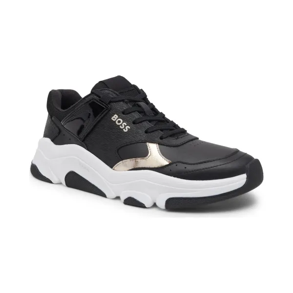 Кроссовки Asher с добавлением кожи Boss, черный
Кроссовки Asher с добавлением кожи Boss, черный