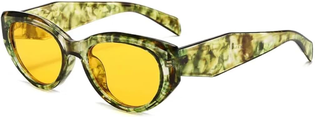 Ретро-солнцезащитные очки «кошачий глаз» для женщин, модные зеленые конфетные оттенки, защита от УФ-излучения UV400; мужские модные очки с заклепками в стиле панк TVTBBVV, Green Yellow
Ретро-солнцезащитные очки «кошачий глаз» для женщин, модные зеленые конфетные оттенки, защита от УФ-излучения UV400; мужские модные очки с заклепками в стиле панк TVTBBVV, Green Yellow