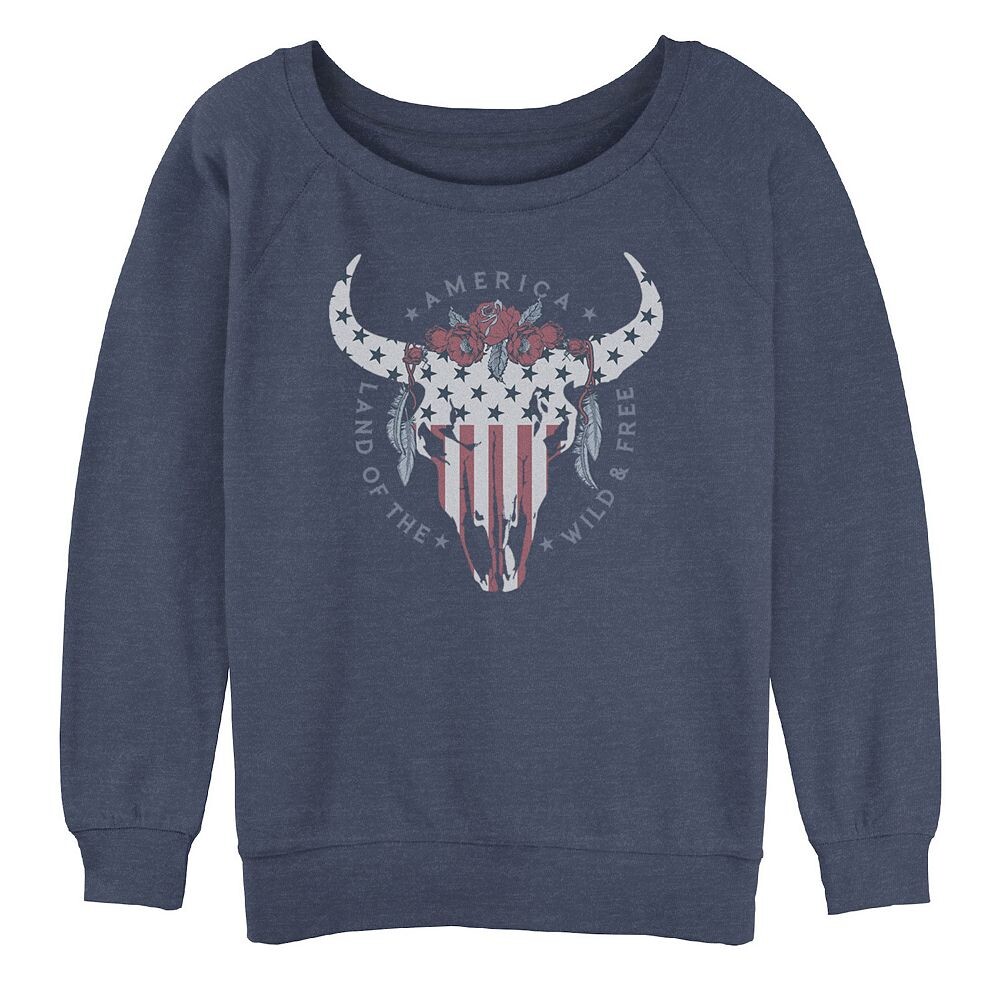 Толстовка оверсайз с графическим рисунком Juniors' Land Of The Free Bull Skull Licensed Character, цвет Blue Heather
Толстовка оверсайз с графическим рисунком Juniors' Land Of The Free Bull Skull Licensed Character, цвет Blue Heather