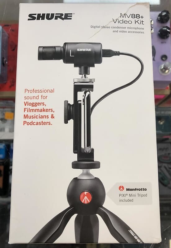 Конденсаторный микрофон Shure MV88+ Video Kit Stereo Condenser Microphone - Sealed Box Never Used
Конденсаторный микрофон Shure MV88+ Video Kit Stereo Condenser Microphone - Sealed Box Never Used