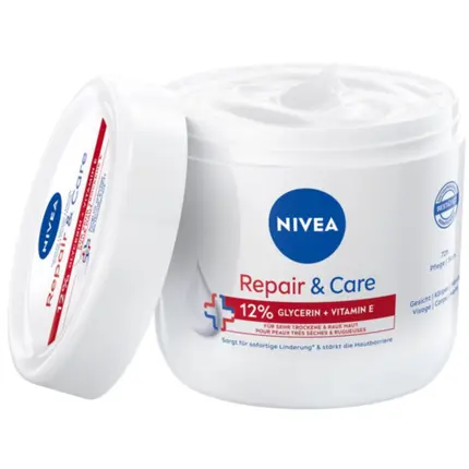Крем Repair Care увлажняющий с глицерином и витамином Е для лица и тела 400мл, Nivea
Крем Repair Care увлажняющий с глицерином и витамином Е для лица и тела 400мл, Nivea