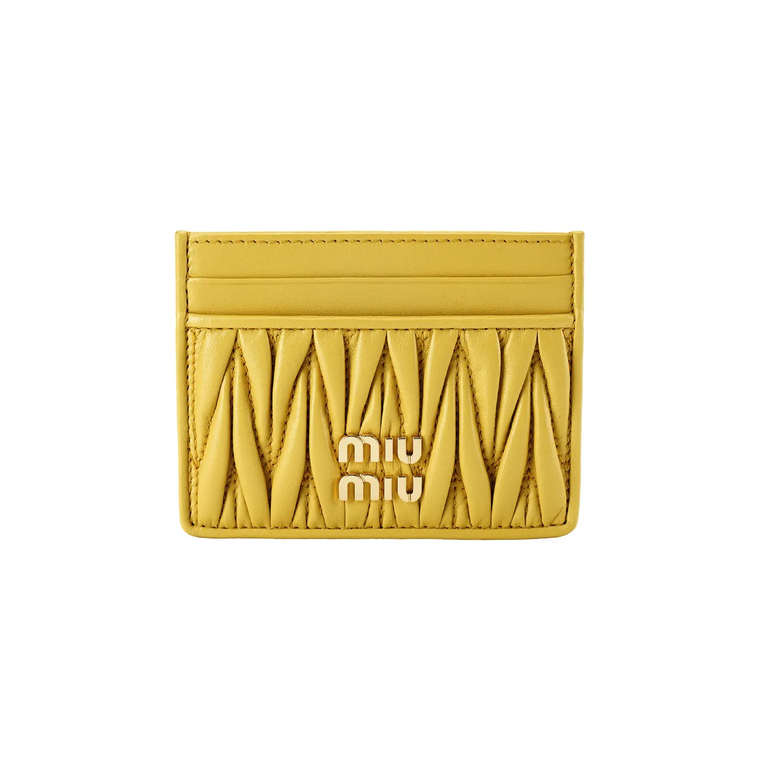 MIU MIU Матовый кардхолдер из кожи Nappa для женщин, желтый
MIU MIU Матовый кардхолдер из кожи Nappa для женщин, желтый