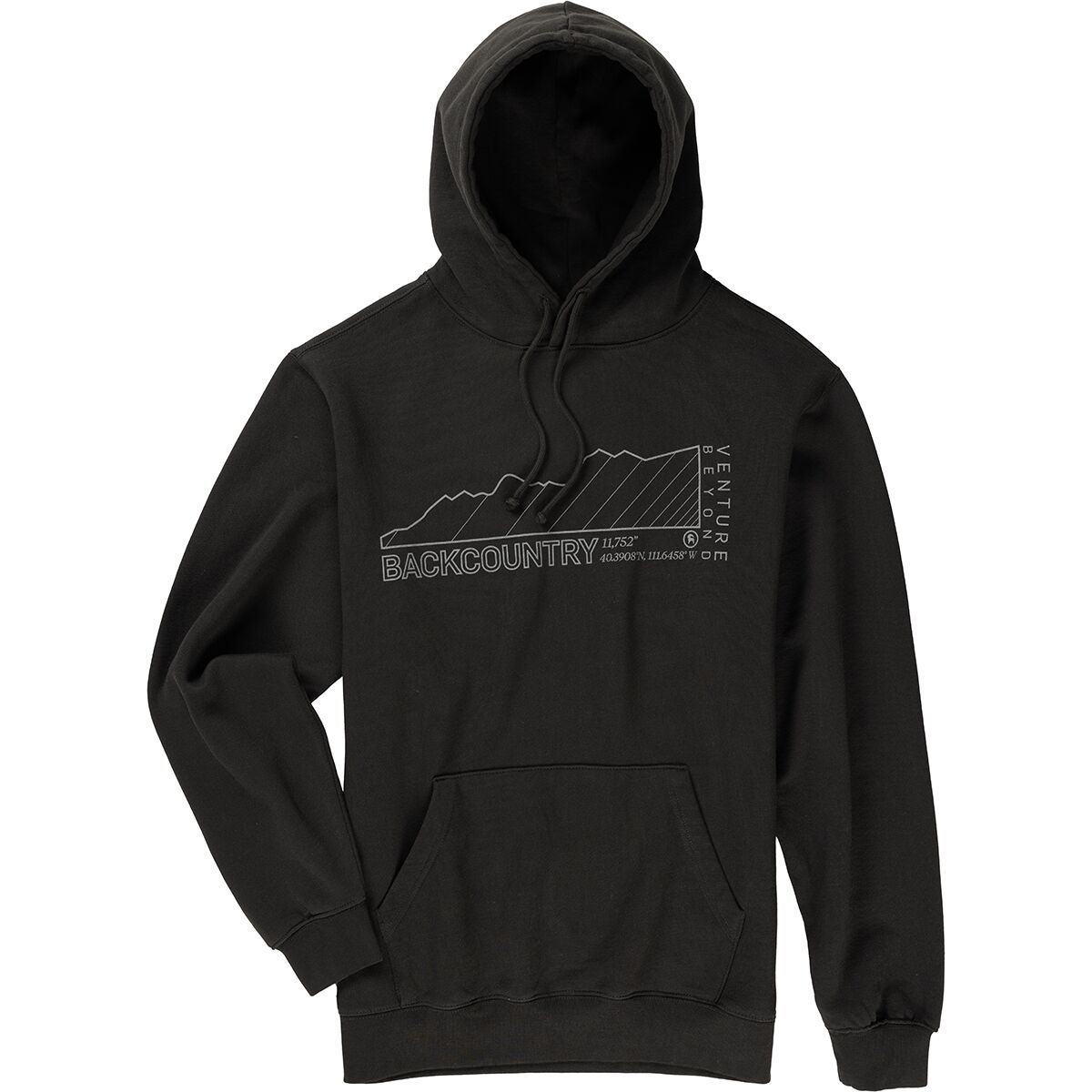 Координаты худи Backcountry, черный 
Координаты худи Backcountry, черный