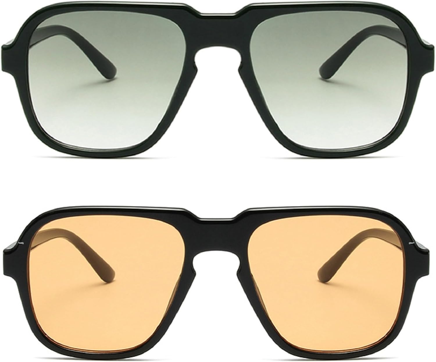 Квадратные женские ретро-солнцезащитные очки-пилот с градиентными линзами цвета океана и защитой от УФ-излучения UV400. Мужские модные солнцезащитные очки с леопардовым принтом и цветом шампанского mincl, 2pcs-green&black Yellow
Квадратные женские ретро-солнцезащитные очки-пилот с градиентными линзами цвета океана и защитой от УФ-излучения UV400. Мужские модные солнцезащитные очки с леопардовым принтом и цветом шампанского mincl, 2pcs-green&black Yellow