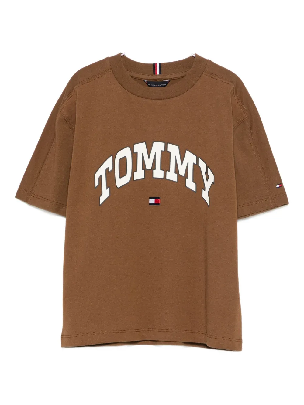 Футболка с логотипом Tommy Hilfiger Junior, коричневый 
Футболка с логотипом Tommy Hilfiger Junior, коричневый