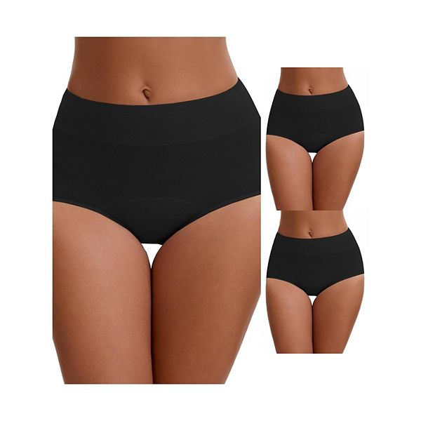 3 пачки женских трусиков Leak Proof Cotton High Waist Elastic Full Coverage Tummy Control Inspire Chic, Black
3 пачки женских трусиков Leak Proof Cotton High Waist Elastic Full Coverage Tummy Control Inspire Chic, Black