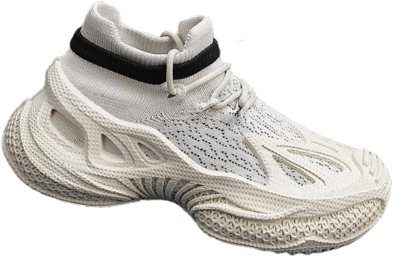 Мужские дышащие вязаные спортивные кроссовки - всесезонные кроссовки с толстой подошвой и модным дизайном Hoalox, бежевый
Мужские дышащие вязаные спортивные кроссовки - всесезонные кроссовки с толстой подошвой и модным дизайном Hoalox, бежевый