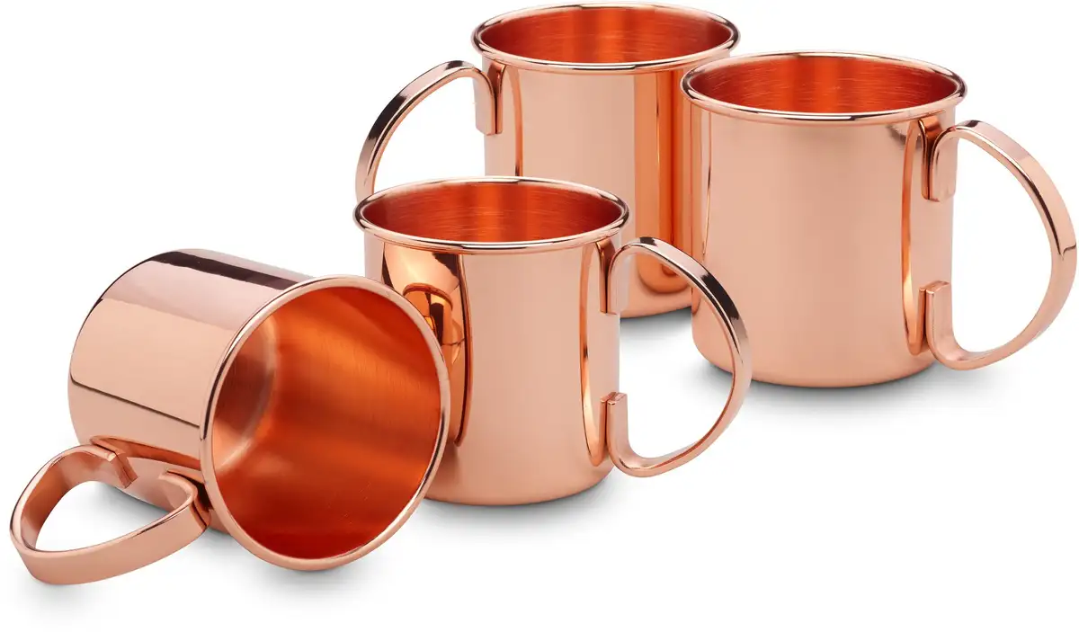 Кружки ECHTWERK (набор, 4 шт), медные кружки Moscow Mule, коктейльные бокалы, небьющиеся, 450 мл, 4 шт 13,7 см, медный
Кружки ECHTWERK (набор, 4 шт), медные кружки Moscow Mule, коктейльные бокалы, небьющиеся, 450 мл, 4 шт 13,7 см, медный
