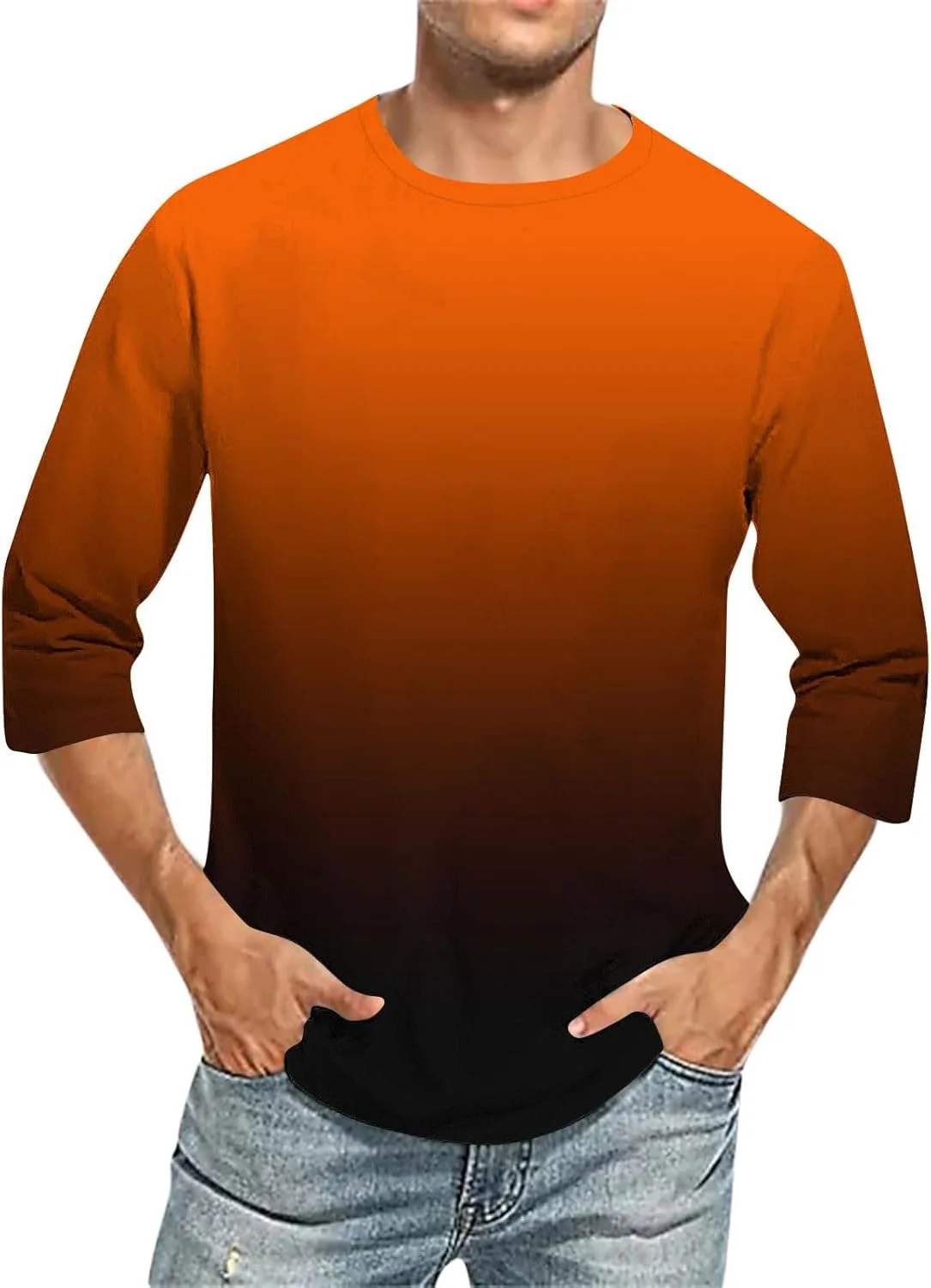 Футболка для мужчин Casual 3/4 рукава Loose Fit
Футболка для мужчин Casual 3/4 рукава Loose Fit