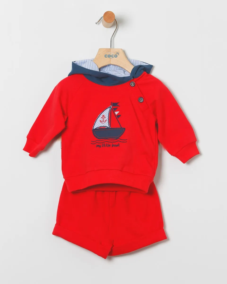 Комплект из толстовки и шорт из флиса для мальчика Coco Acqua, красный
Комплект из толстовки и шорт из флиса для мальчика Coco Acqua, красный