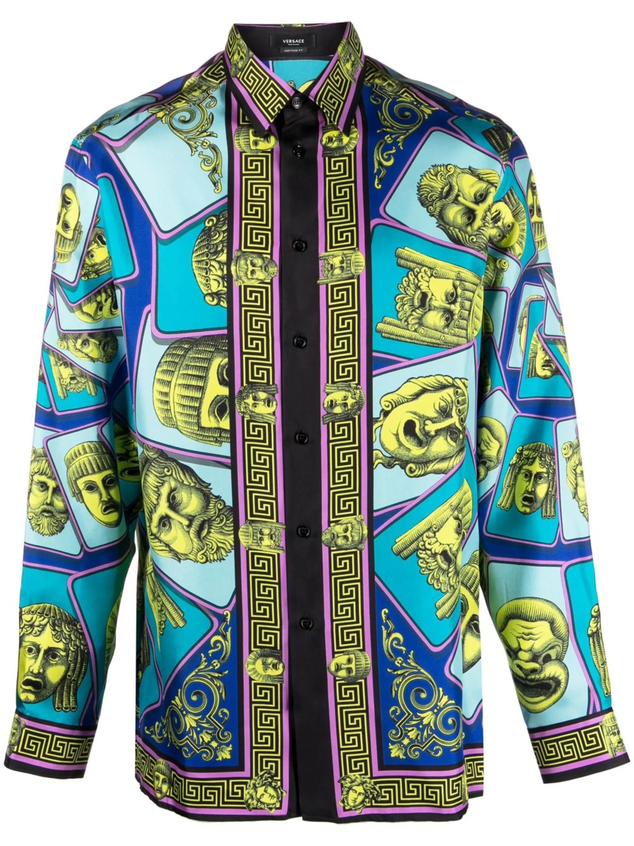 Шелковая рубашка Le Maschere Versace, синий
Шелковая рубашка Le Maschere Versace, синий