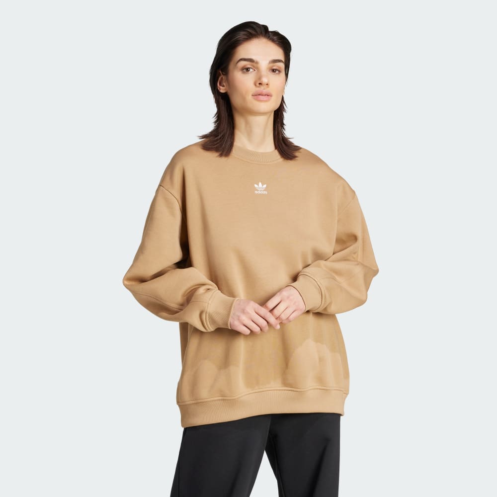Толстовка Adidas Essentials Fleece Long Oversized Crew Sweatshirt, цвет Cardboard 
Толстовка Adidas Essentials Fleece Long Oversized Crew Sweatshirt, цвет Cardboard