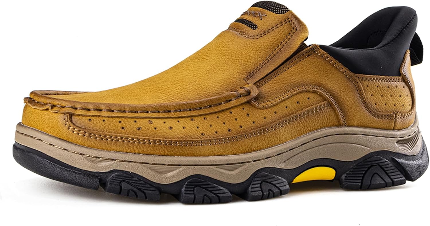 Мужские кожаные лоферы UPIShi без шнурков, удобные для ходьбы, офисные, повседневные, легкие с мягкой подошвой, Tan
Мужские кожаные лоферы UPIShi без шнурков, удобные для ходьбы, офисные, повседневные, легкие с мягкой подошвой, Tan