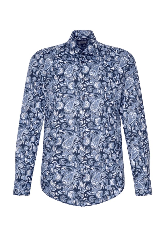 Рубашка делового покроя с длинным рукавом и воротником-стойкой Seidensticker, голубой
Рубашка делового покроя с длинным рукавом и воротником-стойкой Seidensticker, голубой